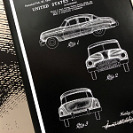 Арт-постер «Патент General Motors Corporation на автомобиль, 1951»