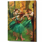 Картина «Балерины в розовом и зеленом» (холст, галерейная натяжка)