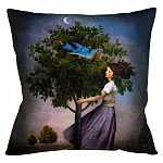 Декоративная подушка «Синяя птица»