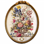 Репродукция на холсте «12 месяцев цветения», версия Июнь, в раме «Тиффани»