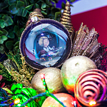 Новогодний шар для праздничной ёлки «И волосы станут как шелк, если их каждый день будет гладить ребенок» (лев)