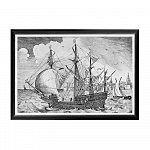 Арт-постер «Брейгель: Парусный корабль, выходящий из порта»