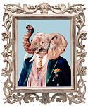 Репродукция «Мистер Слон» в картинной раме «Соланж»