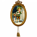 Репродукция старинной рождественской гравюры в раме «Жаклин»
