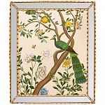 Картина «Индокитайский зеленый павлин», версия 2, в раме «Аксель»