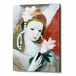 Картина «Девушка с цветком» (холст, галерейная натяжка)