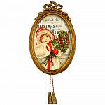 Репродукция старинной рождественской гравюры в раме «Жаклин»