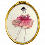 Л.С. Бакст. Эскиз костюма для балета «Фея кукол», 1903 в раме «Бетти»