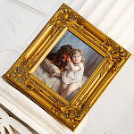 Репродукция картины «Девочка и собачка кавалер» рама раме рамы рамк фото фоторам картин репродук 