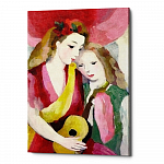 Картина «Две девушки с гитарой» (холст, галерейная натяжка)