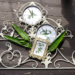 Настенные часы «Райские птицы» (белый антик)