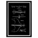 Арт-постер «Патент на декоративный дизайн корпуса самолета, 1948»