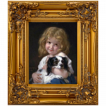 Репродукция картины «Девочка с собачкой» рама раме рамы рамк фото фоторам картин репродук 
