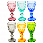 Бокалы «Маркиз» мини-версия (6 штук, 6 цветов) бокал стакан фужер рюмка стопка стопки чаша чашка кружка  кубок кубки посуда кухня столовая