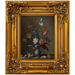Репродукция картины «Цветы в китайской вазе и раковины»