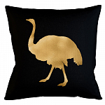 Интерьерная подушка «Золотой страус»